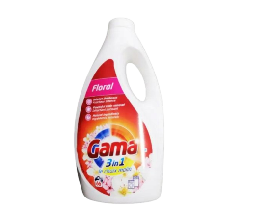 GAMA ŻEL DO PRANIA 3000 ML 66 PRAŃ  3W1 FLORAL